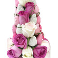30cm Ombre Pink Pearl Strawberry Tower (Medium)