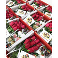 Valentine Design Chocolate Strawberries with Roses Gift Box