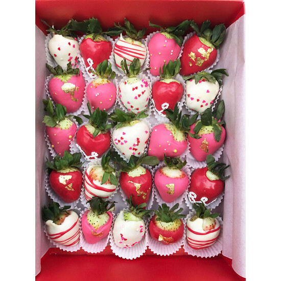 25pcs LOVE Chocolate Strawberries Gift Box