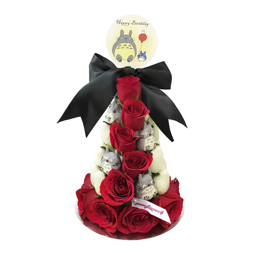 25cm Totoro x Red Strawberry Tower (Small)