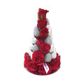 25cm Metallic White Strawberry Tower