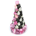 30cm Purple Black & White Strawberry Tower (Medium)