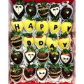 25pcs Yellow "HAPPY BDAY" Chocolate Strawberries Gift Box 