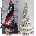 Tuxedo x Grey & White Chocolate Strawberry Rose Tower